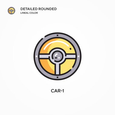 Araç-1 vektör simgesi. Modern vektör illüstrasyon kavramları. Düzenlemesi ve kişiselleştirmesi kolay.