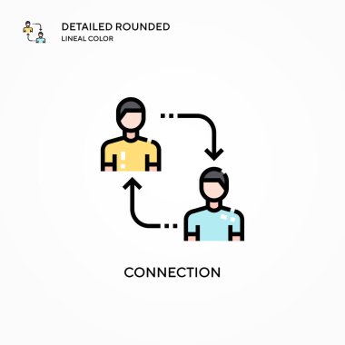 Bağlantı vektör simgesi. Modern vektör illüstrasyon kavramları. Düzenlemesi ve kişiselleştirmesi kolay.