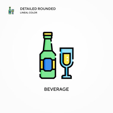 İçecek vektör simgesi. Modern vektör illüstrasyon kavramları. Düzenlemesi ve kişiselleştirmesi kolay.