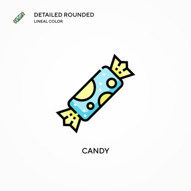 Şeker vektör simgesi. Modern vektör illüstrasyon kavramları. Düzenlemesi ve kişiselleştirmesi kolay.