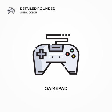 Gamepad vektör simgesi. Modern vektör illüstrasyon kavramları. Düzenlemesi ve kişiselleştirmesi kolay.