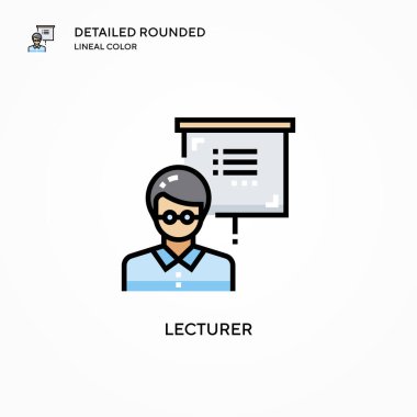 Öğretici vektör simgesi. Modern vektör illüstrasyon kavramları. Düzenlemesi ve kişiselleştirmesi kolay.