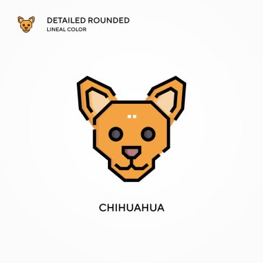 Chihuahua vektör simgesi. Modern vektör illüstrasyon kavramları. Düzenlemesi ve kişiselleştirmesi kolay.
