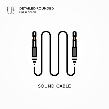 Ses kablosu vektör simgesi. Modern vektör illüstrasyon kavramları. Düzenlemesi ve kişiselleştirmesi kolay.