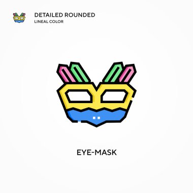 Göz maskesi vektör simgesi. Modern vektör illüstrasyon kavramları. Düzenlemesi ve kişiselleştirmesi kolay.