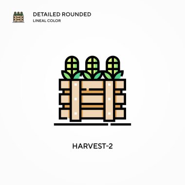 Hasat-2 vektör simgesi. Modern vektör illüstrasyon kavramları. Düzenlemesi ve kişiselleştirmesi kolay.