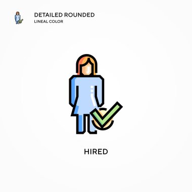 Vektör simgesi işe alındı. Modern vektör illüstrasyon kavramları. Düzenlemesi ve kişiselleştirmesi kolay.