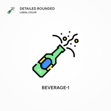 İçecek-1 vektör simgesi. Modern vektör illüstrasyon kavramları. Düzenlemesi ve kişiselleştirmesi kolay.