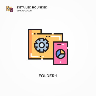 Dizin-1 vektör simgesi. Modern vektör illüstrasyon kavramları. Düzenlemesi ve kişiselleştirmesi kolay.