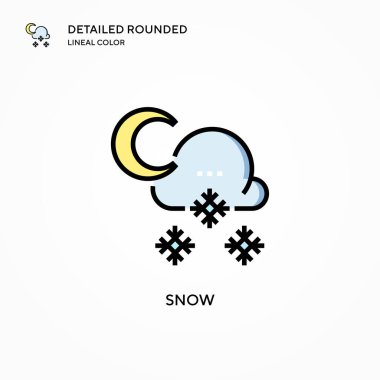 Kar vektörü simgesi. Modern vektör illüstrasyon kavramları. Düzenlemesi ve kişiselleştirmesi kolay.