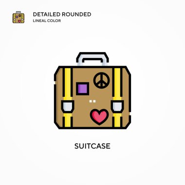 Çanta vektör simgesi. Modern vektör illüstrasyon kavramları. Düzenlemesi ve kişiselleştirmesi kolay.