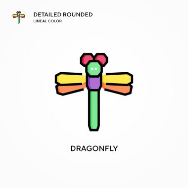 Yusufçuk vektör simgesi. Modern vektör illüstrasyon kavramları. Düzenlemesi ve kişiselleştirmesi kolay.