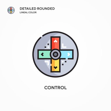 Kontrol vektör simgesi. Modern vektör illüstrasyon kavramları. Düzenlemesi ve kişiselleştirmesi kolay.