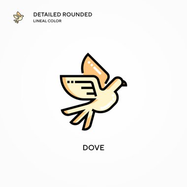 Güvercin vektör simgesi. Modern vektör illüstrasyon kavramları. Düzenlemesi ve kişiselleştirmesi kolay.