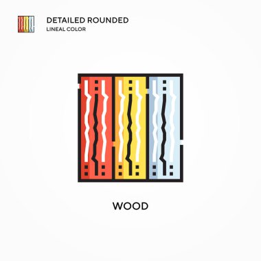 Tahta vektör simgesi. Modern vektör illüstrasyon kavramları. Düzenlemesi ve kişiselleştirmesi kolay.