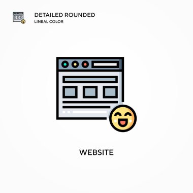 Web sitesi vektör simgesi. Modern vektör illüstrasyon kavramları. Düzenlemesi ve kişiselleştirmesi kolay.