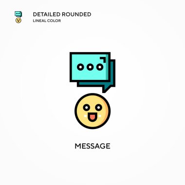 Mesaj vektör simgesi. Modern vektör illüstrasyon kavramları. Düzenlemesi ve kişiselleştirmesi kolay.