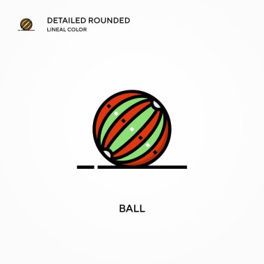 Top vektör simgesi. Modern vektör illüstrasyon kavramları. Düzenlemesi ve kişiselleştirmesi kolay.