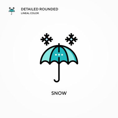 Kar vektörü simgesi. Modern vektör illüstrasyon kavramları. Düzenlemesi ve kişiselleştirmesi kolay.