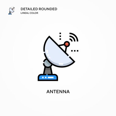 Anten vektör simgesi. Modern vektör illüstrasyon kavramları. Düzenlemesi ve kişiselleştirmesi kolay.