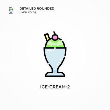 Dondurma-2 vektör ikonu. Modern vektör illüstrasyon kavramları. Düzenlemesi ve kişiselleştirmesi kolay.