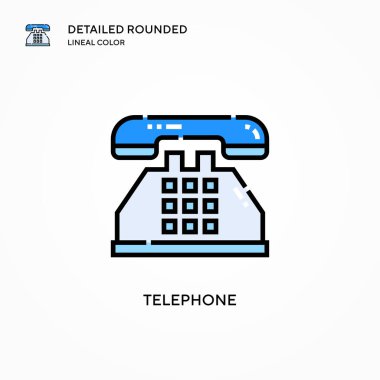 Telefon vektör simgesi. Modern vektör illüstrasyon kavramları. Düzenlemesi ve kişiselleştirmesi kolay.