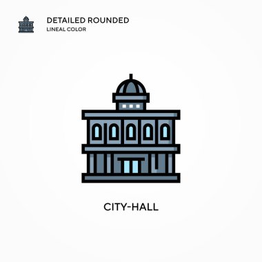 Belediye meclisi vektör simgesi. Modern vektör illüstrasyon kavramları. Düzenlemesi ve kişiselleştirmesi kolay.