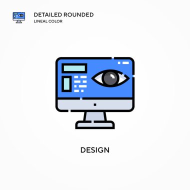 Tasarım vektör simgesi. Modern vektör illüstrasyon kavramları. Düzenlemesi ve kişiselleştirmesi kolay.