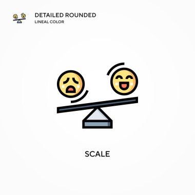 Vektör simgesini ölçekle. Modern vektör illüstrasyon kavramları. Düzenlemesi ve kişiselleştirmesi kolay.