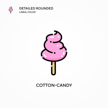 Pamuk helva vektör ikonu. Modern vektör illüstrasyon kavramları. Düzenlemesi ve kişiselleştirmesi kolay.