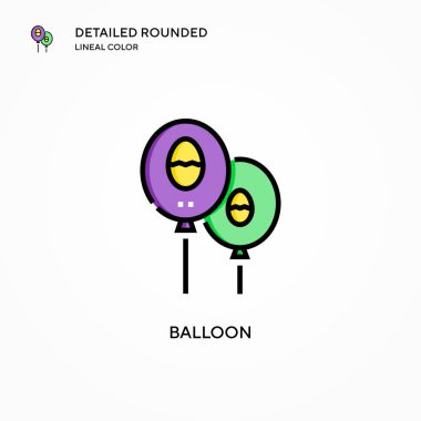 Balon vektör simgesi. Modern vektör illüstrasyon kavramları. Düzenlemesi ve kişiselleştirmesi kolay.