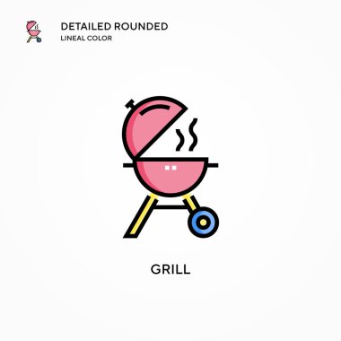 Izgara vektör simgesi. Modern vektör illüstrasyon kavramları. Düzenlemesi ve kişiselleştirmesi kolay.