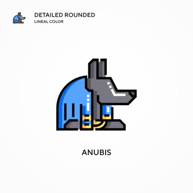 Anubis vektör simgesi. Modern vektör illüstrasyon kavramları. Düzenlemesi ve kişiselleştirmesi kolay.