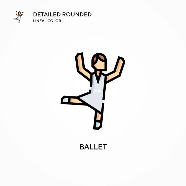 Icono Vector Ballet Conceptos Modernos Ilustración Vectorial Fácil Editar Personalizar — Archivo Imágenes Vectoriales