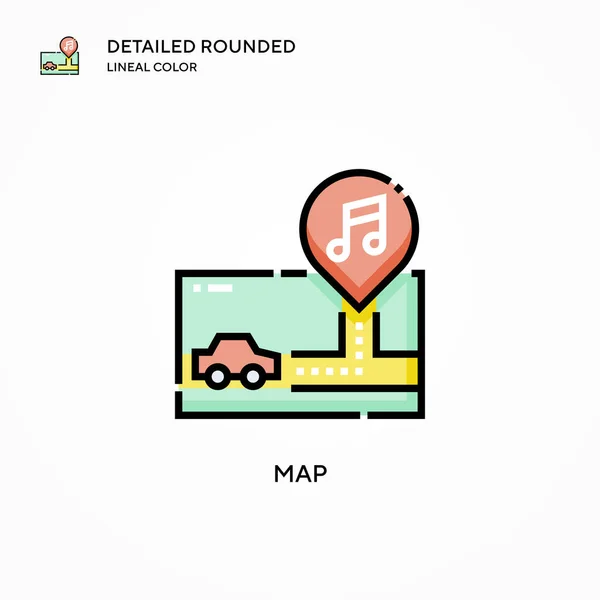 Map Vector Icon Modern Vector Illustration Concepts Easy Edit Customize — Stock Vector