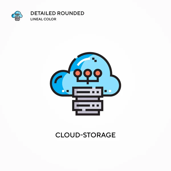 Cloud Storage Vector Icon Modern Vector Illustration Concepts Easy Edit — Stock Vector