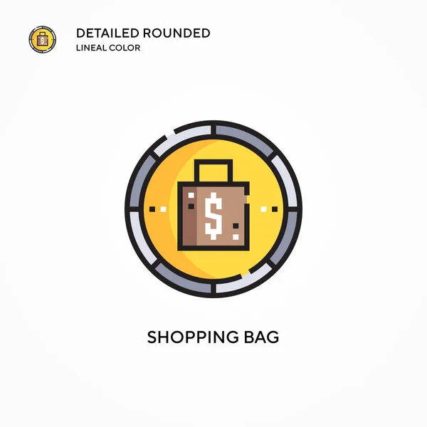 Icono Vector Bolsa Compras Conceptos Modernos Ilustración Vectorial Fácil Editar — Vector de stock