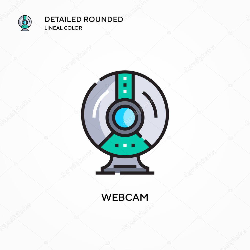 Webcam vector icon. Modern vector illustration concepts. Easy to edit and customize.