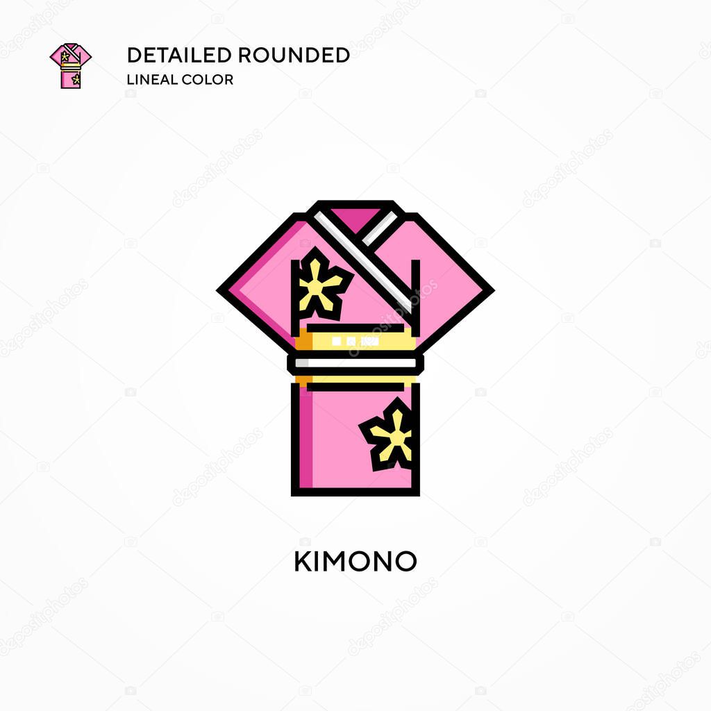 Kimono vector icon. Modern vector illustration concepts. Easy to edit and customize.