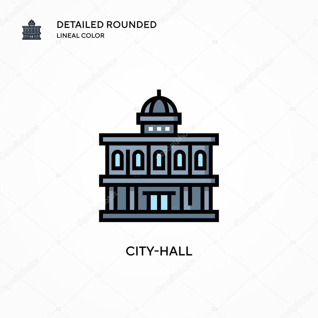 City-hall vector icon. Modern vector illustration concepts. Easy to edit and customize.