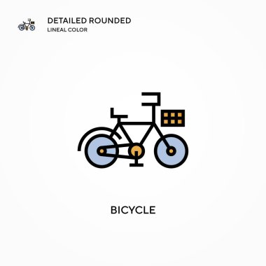 Bisiklet vektör simgesi. Modern vektör illüstrasyon kavramları. Düzenlemesi ve kişiselleştirmesi kolay.