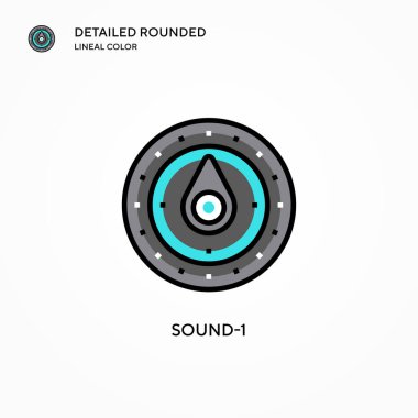 Ses-1 vektör simgesi. Modern vektör illüstrasyon kavramları. Düzenlemesi ve kişiselleştirmesi kolay.