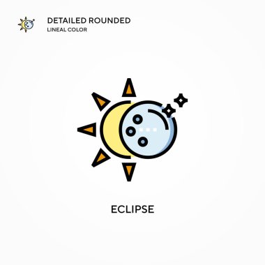 Tutulma vektör simgesi. Modern vektör illüstrasyon kavramları. Düzenlemesi ve kişiselleştirmesi kolay.