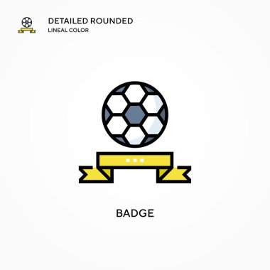 Rozet vektör simgesi. Modern vektör illüstrasyon kavramları. Düzenlemesi ve kişiselleştirmesi kolay.