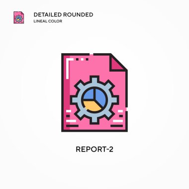 Rapor-2 vektör simgesi. Modern vektör illüstrasyon kavramları. Düzenlemesi ve kişiselleştirmesi kolay.