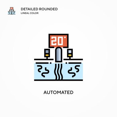 Otomatik vektör simgesi. Modern vektör illüstrasyon kavramları. Düzenlemesi ve kişiselleştirmesi kolay.