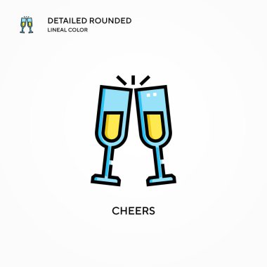 Şerefe vektör ikonu. Modern vektör illüstrasyon kavramları. Düzenlemesi ve kişiselleştirmesi kolay.