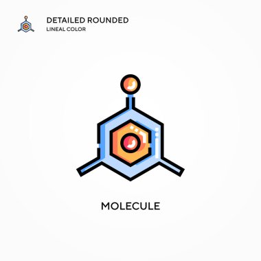Molekül vektör simgesi. Modern vektör illüstrasyon kavramları. Düzenlemesi ve kişiselleştirmesi kolay.