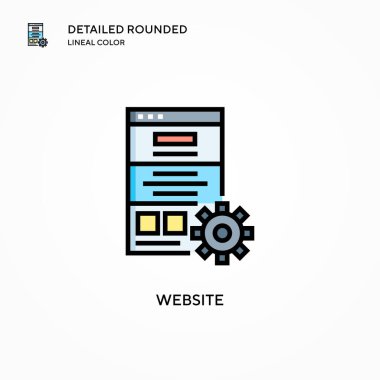 Web sitesi vektör simgesi. Modern vektör illüstrasyon kavramları. Düzenlemesi ve kişiselleştirmesi kolay.