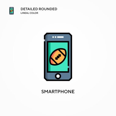 Akıllı telefon vektör simgesi. Modern vektör illüstrasyon kavramları. Düzenlemesi ve kişiselleştirmesi kolay.